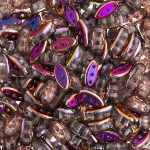 Crystal/Sliperit  3-Hole Cali Beads, 50pcs