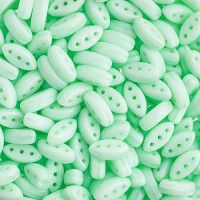 Green Silk  3-Hole Cali Beads, 50pcs