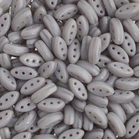 Grey Silk  3-Hole Cali Beads, 50pcs