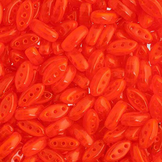 Red Amber Opal  3-Hole Cali Beads, 50pcs