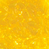 Yellow Amber Opal  3-Hole Cali Beads, 50pcs