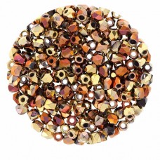 Jet California Gold Rush 2mm Firepolished Beads 150pcs