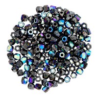 Jet Hematite AB 2mm Firepolished Beads 150pcs