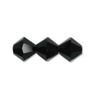 Jet 3mm Preciosa Bicones, Pack of 48