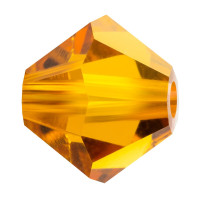 3mm Topaz Preciosa Bicones, Pack of 48