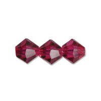 Fuchsia 3mm Preciosa Bicones, Pack of 48