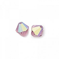 Light Amethyst AB 3mm Preciosa Bicones, Pack of 48