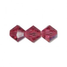 Rose AB 4mm Preciosa Bicones, Pack of 48