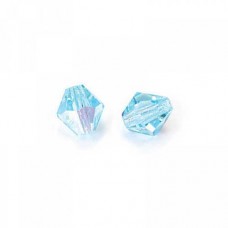 Aquamarine AB 3mm Preciosa Bicones, Pack of 48