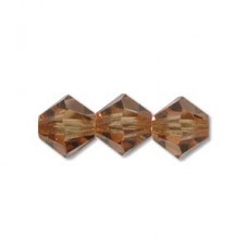 Topaz, Light Colarado, 4mm Preciosa Bicones, 48 Pcs