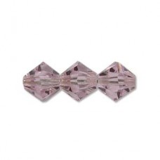 Pink Sapphire 4mm Preciosa Bicones, 48 Pcs