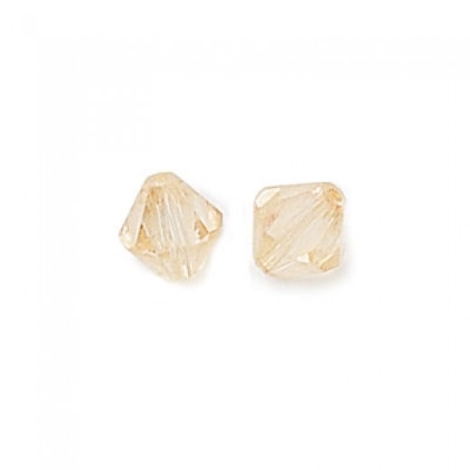 Lumi Champagne, 4mm Preciosa Bicones, 48 Pcs