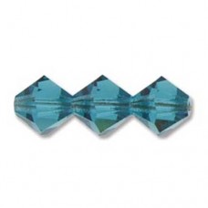 Indicolite 4mm Preciosa Bicones, Pack of 48cs