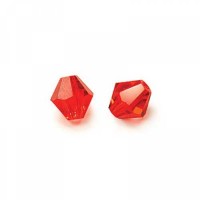 Preciosa 6mm Light Siam Bicones, Pack of 24