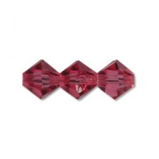 Rose 4mm Preciosa Bicones, Pack of 48