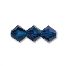 Capri Blue AB 4mm Preciosa Bicones, Pack of 48