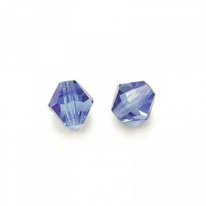 Sapphire 4mm Preciosa Bicones, Pack of 48