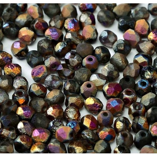 Sliperit Full 4mm Crystal etched firepolished beads, pack of 120pcs
