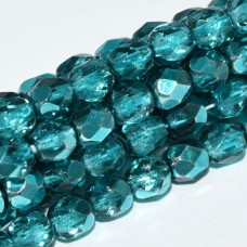 Marine Metallic Ice 4mm Firepolished bead, 120pcs approx.