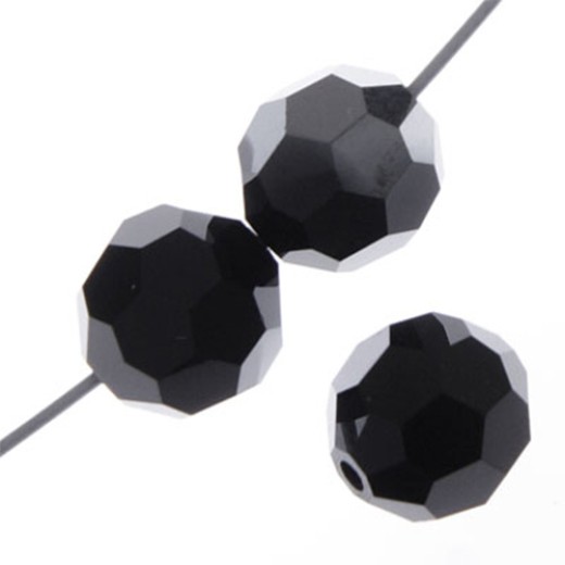 Crystal Hematite Half Coated Preciosa 6mm Round Crystals on 5" Strand, 21 pieces