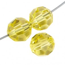 Preciosa 4mm Round Crystals on 5" Strand Jonquil