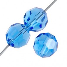 Preciosa 4mm Round Crystals on 5" Strand Sapphire