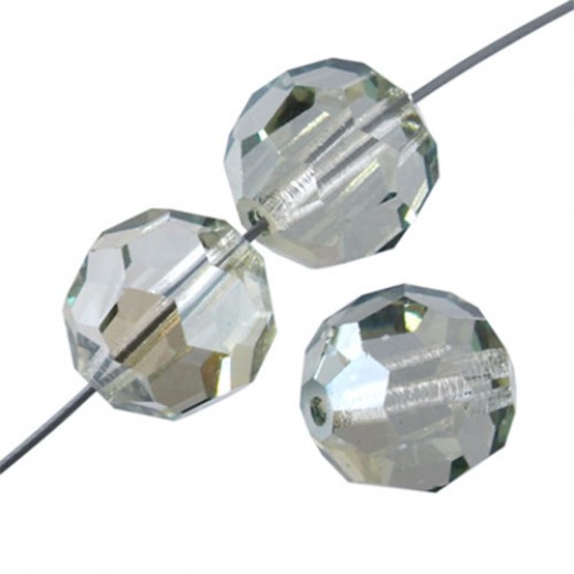 Preciosa 4mm Round Crystals on 5" Strand Viridian