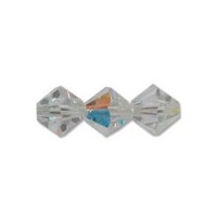 Preciosa 6mm Crystal AB Bicones, Pack of 24