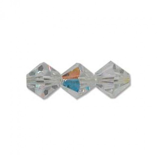 Preciosa 6mm Crystal AB Bicones, Pack of 24