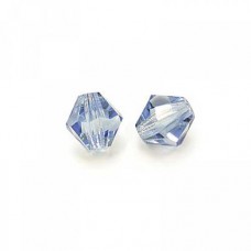 6mm Preciosa Bicones, Light Sapphire, Pack of 24