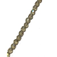 6mm Fire Polished Transparent Black Diamond/Amesit AB, 30 Pcs.