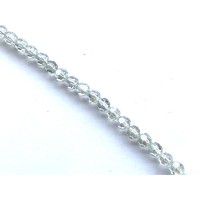 Crystal Lagoon  Preciosa 6mm Round Crystals on 5" Strand, 21 pieces