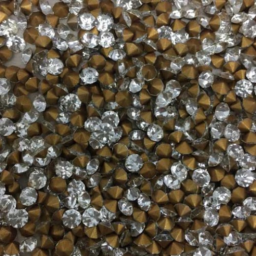 Vintage Chatons, 3.8mm, Crystal, Pack of 100