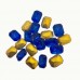 Vintage Gold Foiled Crystal Octagon, Sapphire, 6 x 8mm, Pack of 20