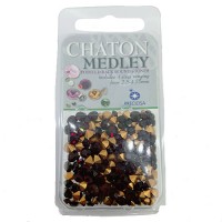 Preciosa Chaton Medley, Garnet, Approx 5 Grams