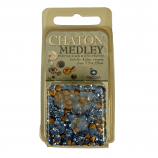 Preciosa Chaton Medley, Light Sapphire, Approx 5 Grams