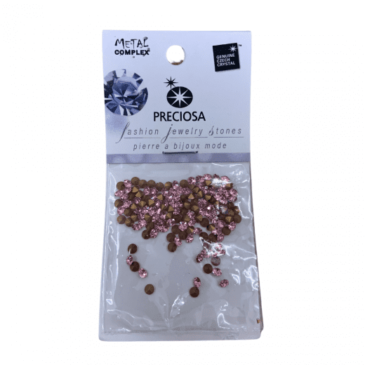 Preciosa Jewelry Stones, PP24 / 3.2mm, Light Rose Gold Foiled, Pack of 144