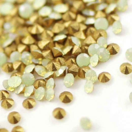 Vintage Chatons, Yellow Opal, PP11 / 1.7-1.8mm, Pack of 100