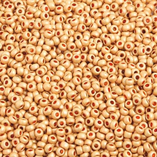 Matte Metallic Gold Terra Dyed Size 10/0, approx.22g