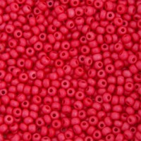 Raspberry Terra Dyed Chalk Matte Lustered, Size 6/0, 22g