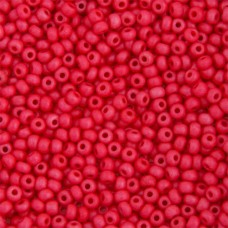 Raspberry Terra Dyed Chalk Matte Lustered, Size 6/0, 22g