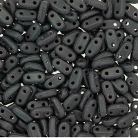 Matte Jet 6mm Bar Beads- 9gm Approx