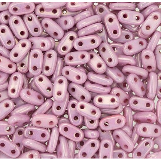 Opaque Lila Luster 6mm Bar Beads - 9gm Approx