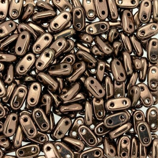 Dark Bronze 6mm Bar Beads - 9gm