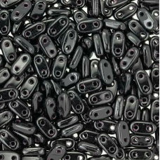 Bulk Bag Jet Black 6mm Bar Beads - 100 Grams