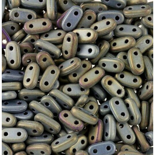 Matte Iris Brown 6mm Bar Beads - 9gm Approx