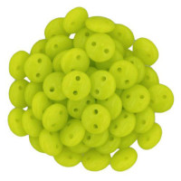 Chartreuse Opaque 2-Hole 6mm Lentil Beads - Strand of 50 Beads Chartreuse Opaque 2-Hole 6mm Lentil Beads - Strand of 50 Beads