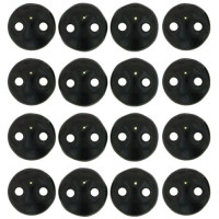 Black Opaque 2-Hole 6mm Lentil Beads - Strand of 50 Beads Black Opaque 2-Hole 6mm Lentil Beads - Strand of 50 Beads