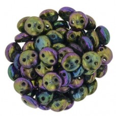 Iris Purple 2-Hole 6mm Lentil Beads - Strand of 50 Beads - LNT36-21495JT