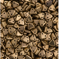 Bronze Czechmate Triangle Beads, approx 8g